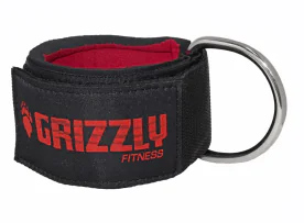Grizzly 8612-04 Neoprene Ankle Strap Cable Attachment with 2-Inch Nylon Webbing, Padded Interior, Velcro Closure, and Nickel-Plated D-Ring for Lower Body Cable Exercises
