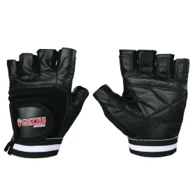 Men's Grizzly Paws Weightlifting and Exercise Gloves Featuring Padded Leather Palms, Flexible Nylon Back, and Velcro Closure for Enhanced Grip and Comfort During Strength Training