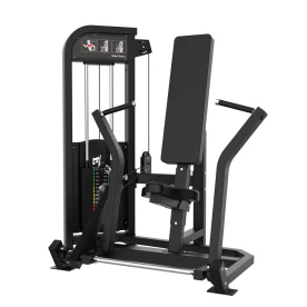 Muscle D Fitness Excel Selectorized Seated Chest Press (S-EX-CP) — Commercial-Grade Strength Machine with 200 lb. Weight Stack for Chest and Tricep Workouts