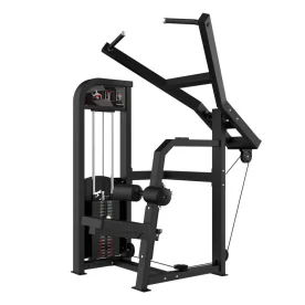 Muscle D Fitness Excel Selectorized Lat Pulldown (S-EX-LPD) — Commercial Lat Pulldown Machine with 200 lb. Weight Stack and Adjustable Seat for Back and Lat Training