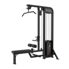 Muscle D Fitness Excel Selectorized Lat Pulldown/Low Row (S-EX-LPLR) — Commercial Dual-Function Back Training Machine with 200 lb. Weight Stack for Pulldown and Low Row Exercises