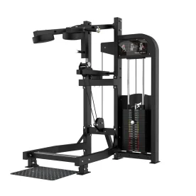 Muscle D Fitness Excel Selectorized Standing Calf Machine (S-EX-SC) – Commercial-Grade Standing Calf Raise Machine with Adjustable Shoulder Pads, Ergonomic Hand Grips, and 200 lb. Weight Stack for Lower Leg Strength Training
