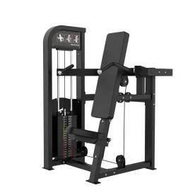 Muscle D Fitness Excel Selectorized Shoulder Press (S-EX-SP) — Commercial-Grade Shoulder Press Machine with 200 lb. Weight Stack and Ergonomic Seat for Upper Body Training