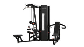 Nautilus Instinct 3 Stack Multi-Station Showcasing its Durable Construction, Three 200 lb. Weight Stacks, and Ergonomic Design for Chest Press, Lat Pulldown, and Leg Extension Exercises