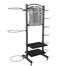 Nautilus Instinct 9NN-R8015-60AAS Accessory Rack was created to be an all-in-one storage solution for your gym space.