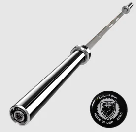 USA Made Stainless Steel IPF Power Lifting CHEWY Bar | American Barbell (OB20-SS-IPF-C20)