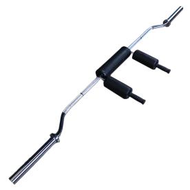 Safety Squat Bar | Body-Solid (OBSS50B) with built in padding and front neutral hand grips to reduce strain on the shoulders - Available for sale at IRON COMPANY.