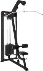 ProMaxima Raptor P‑4500 Selectorized Hii Cable Lat Pull with 225‑lb Stack and Adjustable Thigh Pads