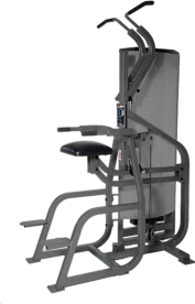 ProMaxima Raptor P‑4400 Weight‑Assisted Chin‑Up Machine with Padded Knee Platform and 225‑lb Selectorized Stack, Shrouded Design, 11‑ga Steel Frame