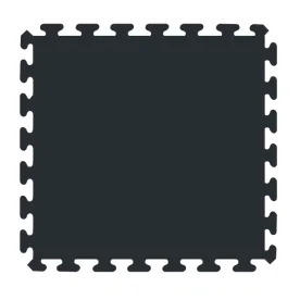 AKTIVLOK Black Rubber Interlocking Flooring Tiles - 2' x 2' x 3/8" | Regupol (AKTIVLOK-BLACK)