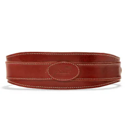 Schiek L2004 Premium 4-3/4" Genuine Leather Weightlifting Belt with a Contoured Design for Lumbar Support and a Dual-Prong Buckle for Secure Fit