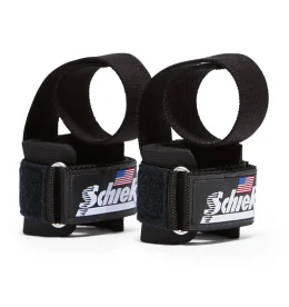 Schiek Heavy-Duty Powerlifting Straps In Black For Maximum Grip Support