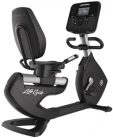 Refurbished Life Fitness 95R Recumbent Bike with Comfort Curve Plus Seat and Step-Through Frame, Ideal for Commercial Gyms and Home Fitness Setups