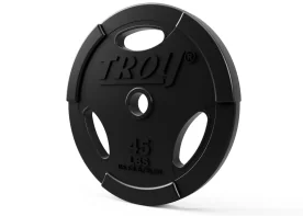 Troy Barbell GO-045U Urethane Interlocking Grip Plates are engineered to reduce spin on the bar during barbell workouts including Olympic weightlifting and powerlifting.