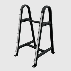 Matte Black Troy Barbell BB-10 Horizontal Barbell Rack for Storing Up to 10 Straight or EZ Curl Barbells