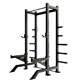 Troy Apollo Half Rack G-HR Showcasing 3x3 Inch 11-Gauge Steel Uprights and Compact Footprint for Commercial Gym Strength Training