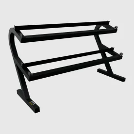 Troy Barbell VTX T-DR Dumbbell Rack Featuring Heavy-Duty Steel Frame and Two-Tier Design for Space-Efficient Dumbbell Storage