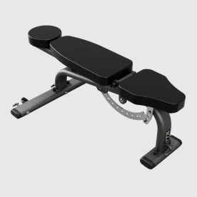 VTX Flat Incline Decline Bench by Troy Barbell with 8-Position Adjustable Back Pad for Versatile Strength Training