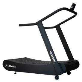 TrueForm RUNNER Curved Manual Treadmill in Black Finish with Standard Display – Made in USA, Self-Powered Running Machine with Responsive Belt Technology™ for Optimal Running Form
