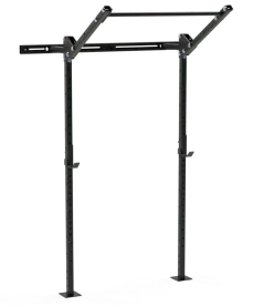 Heavy-Duty FIT Rack - Wall Mounted Squat Rack for Garage Gyms in Black Powder Coat Finish, Designed for Garage Gyms and Compact Workout Spaces