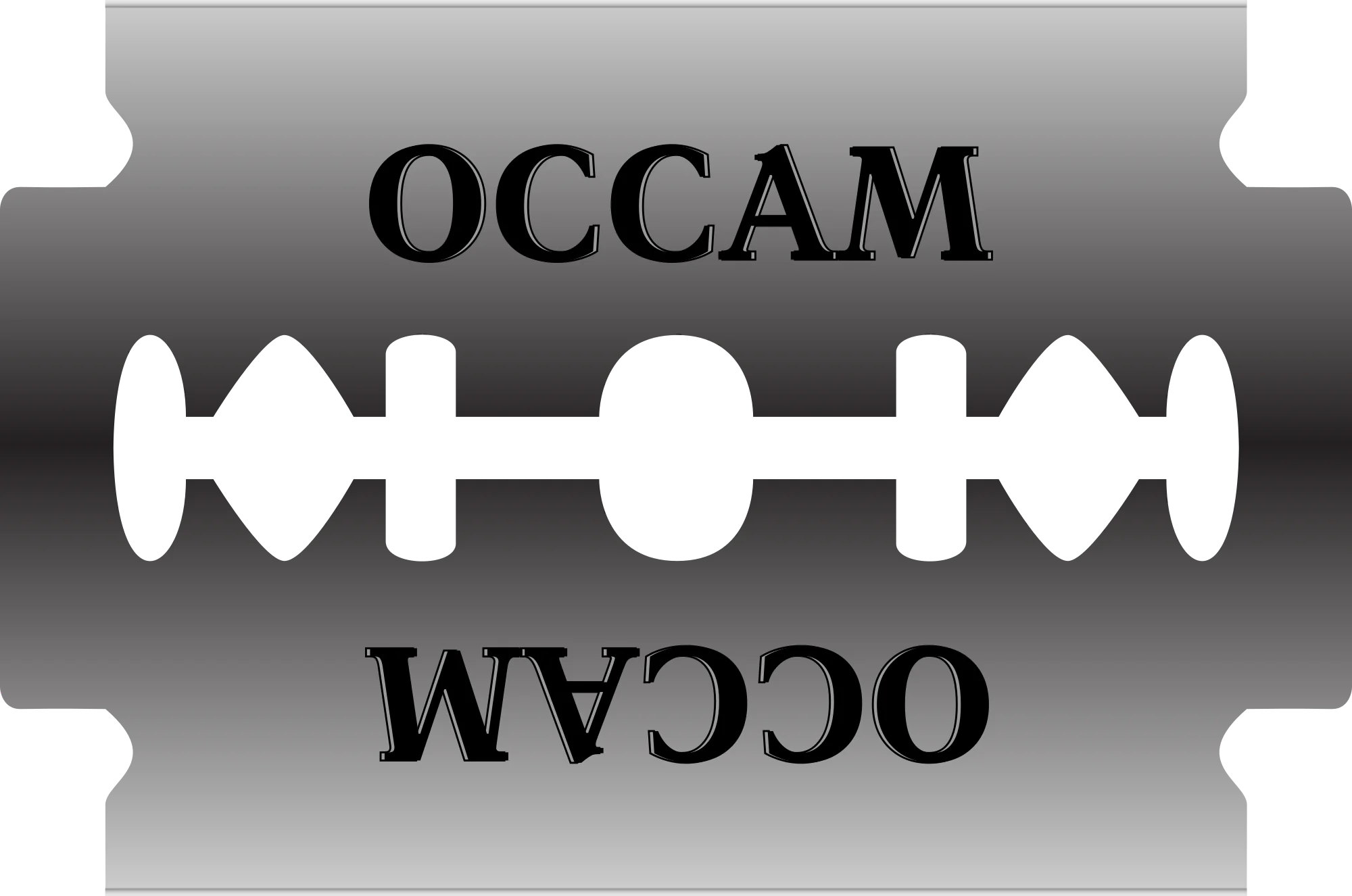 Razor blade illustration labeled Occam