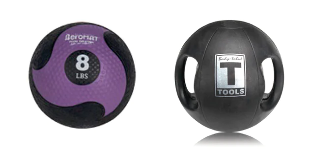 Aeromat and Body-Solid medicine balls