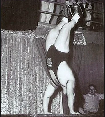 Powerlifter Doug Hepburn Performs a Handstand