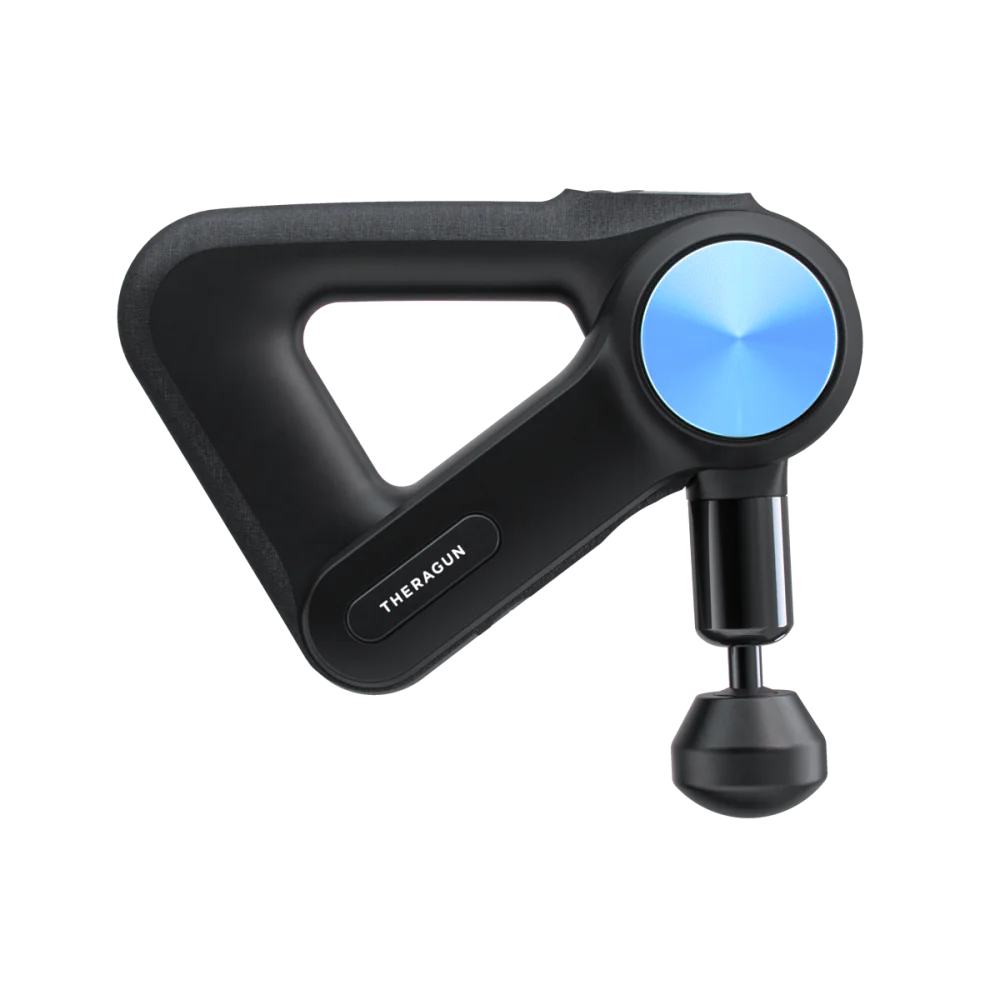 Theragun massage gun with handle and attachment