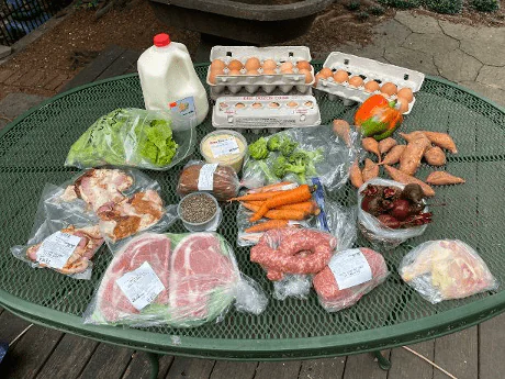 Local proteins and produce laid out as a power food bounty