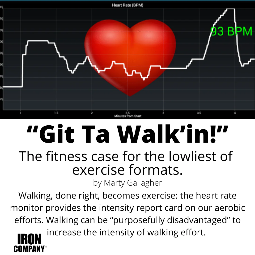 Heart rate monitor showing walking cardio effort