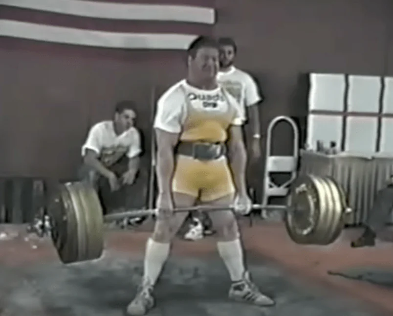 Ed Coan locking out a world-record deadlift