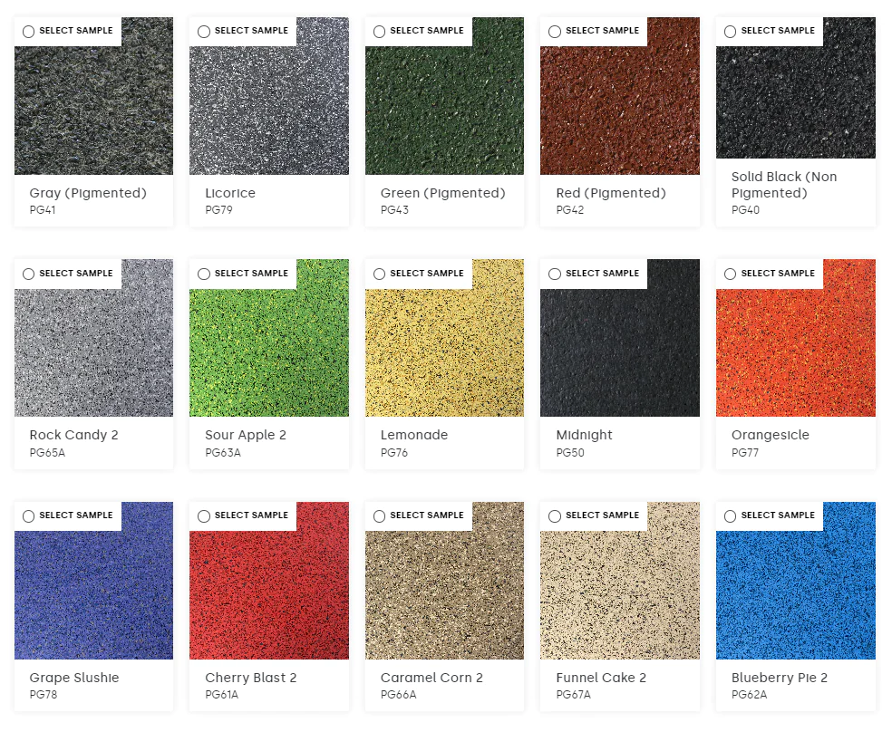 ECORE PlayGuard Vulcanized Playground Tiles Color Examples