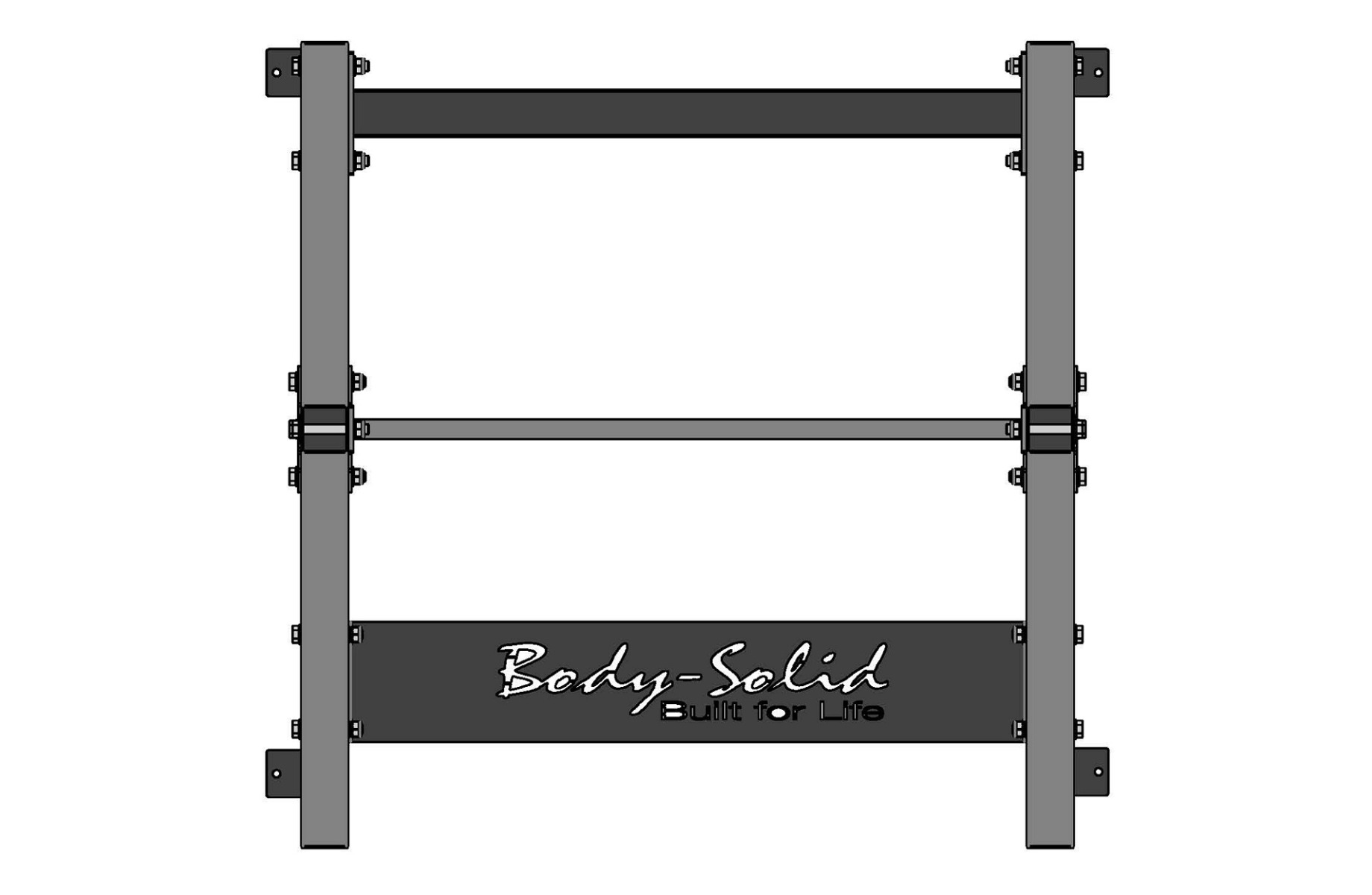 Body-Solid SPR500 Half Rack Floor Plan Top View