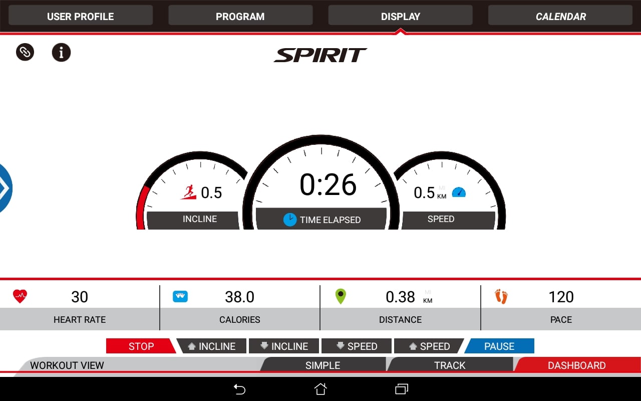 Spirit Fit App Dashboard Screen